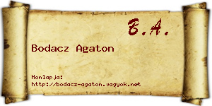 Bodacz Agaton névjegykártya
